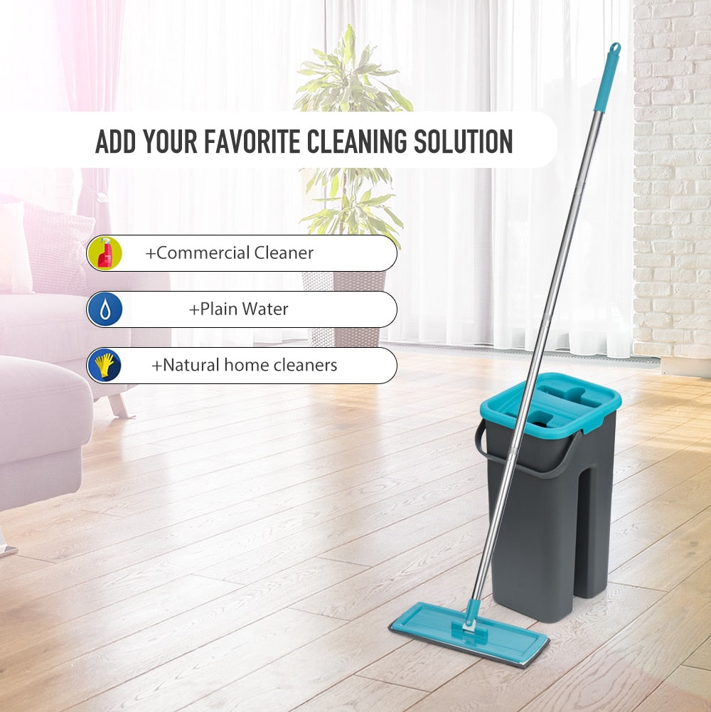 Brehn | Magic Mop – Enthält 4 Pads, 360° drehbar & waschbar