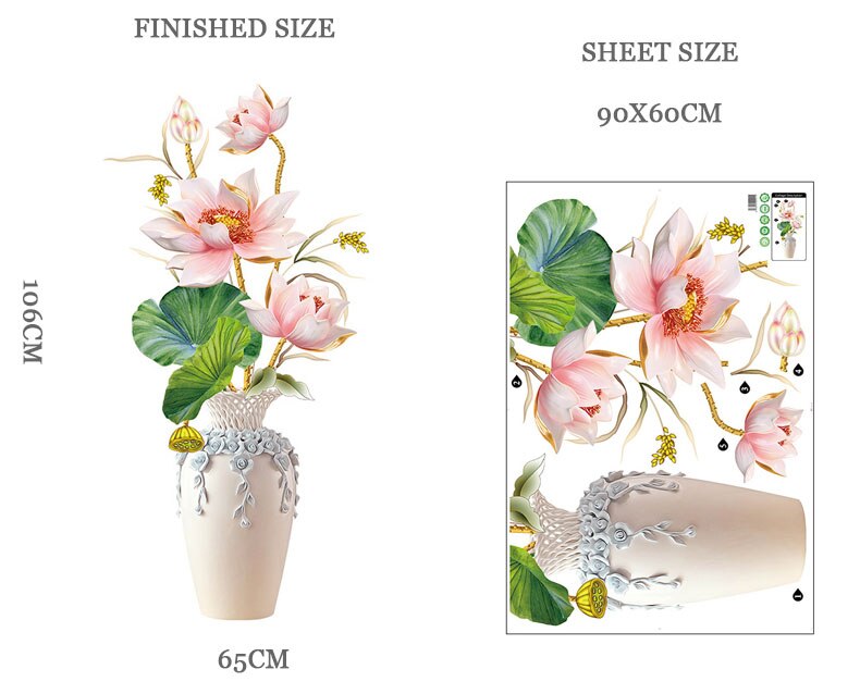 Brehn | 3D Pfauenblumenstil Wandaufkleber