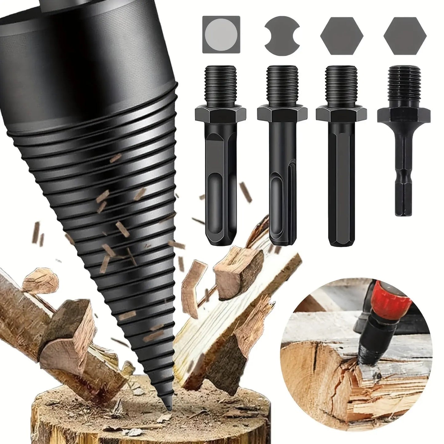 Holzspaltbohrer Set – Energiesparendes Spalten mit Bohrer