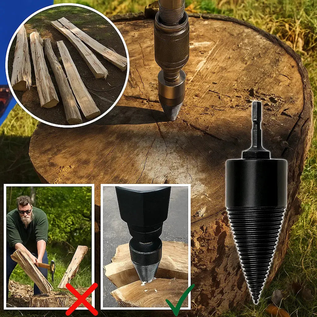 Holzspaltbohrer Set – Energiesparendes Spalten mit Bohrer