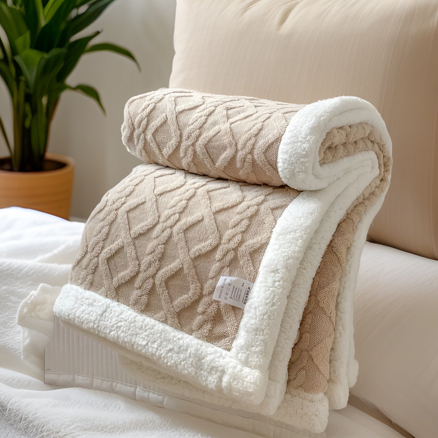 Cuddle - Doppelseitige Kuschelige  Fleecedecke für Nächtliche Wärme mit Stil