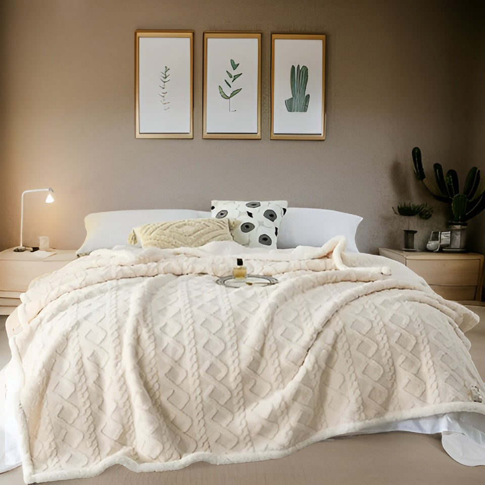 Cuddle - Doppelseitige Kuschelige  Fleecedecke für Nächtliche Wärme mit Stil