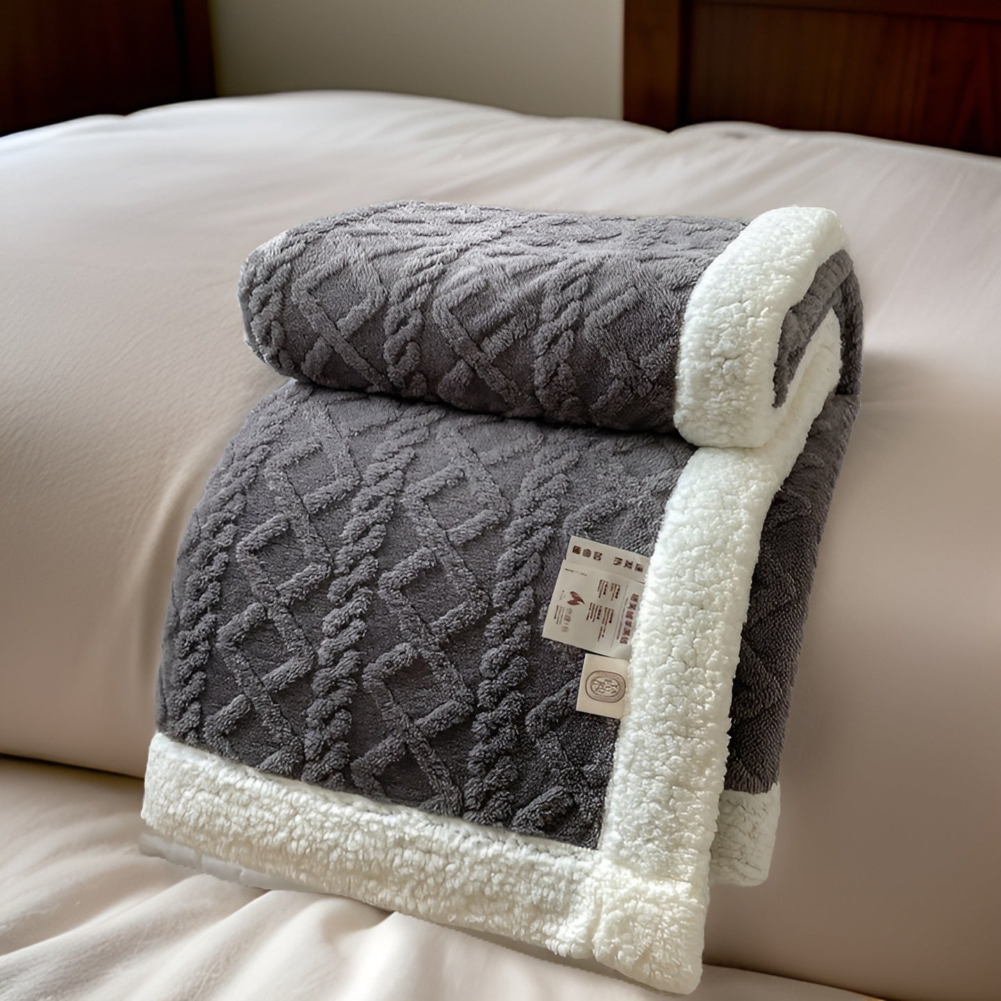 Cuddle - Doppelseitige Kuschelige  Fleecedecke für Nächtliche Wärme mit Stil