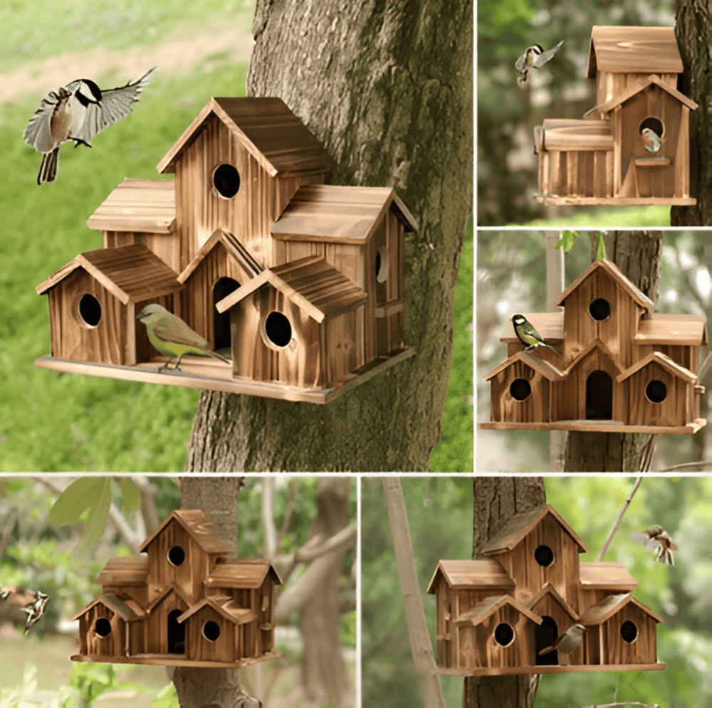 Brehn | Hängendes Holzvogelhaus
