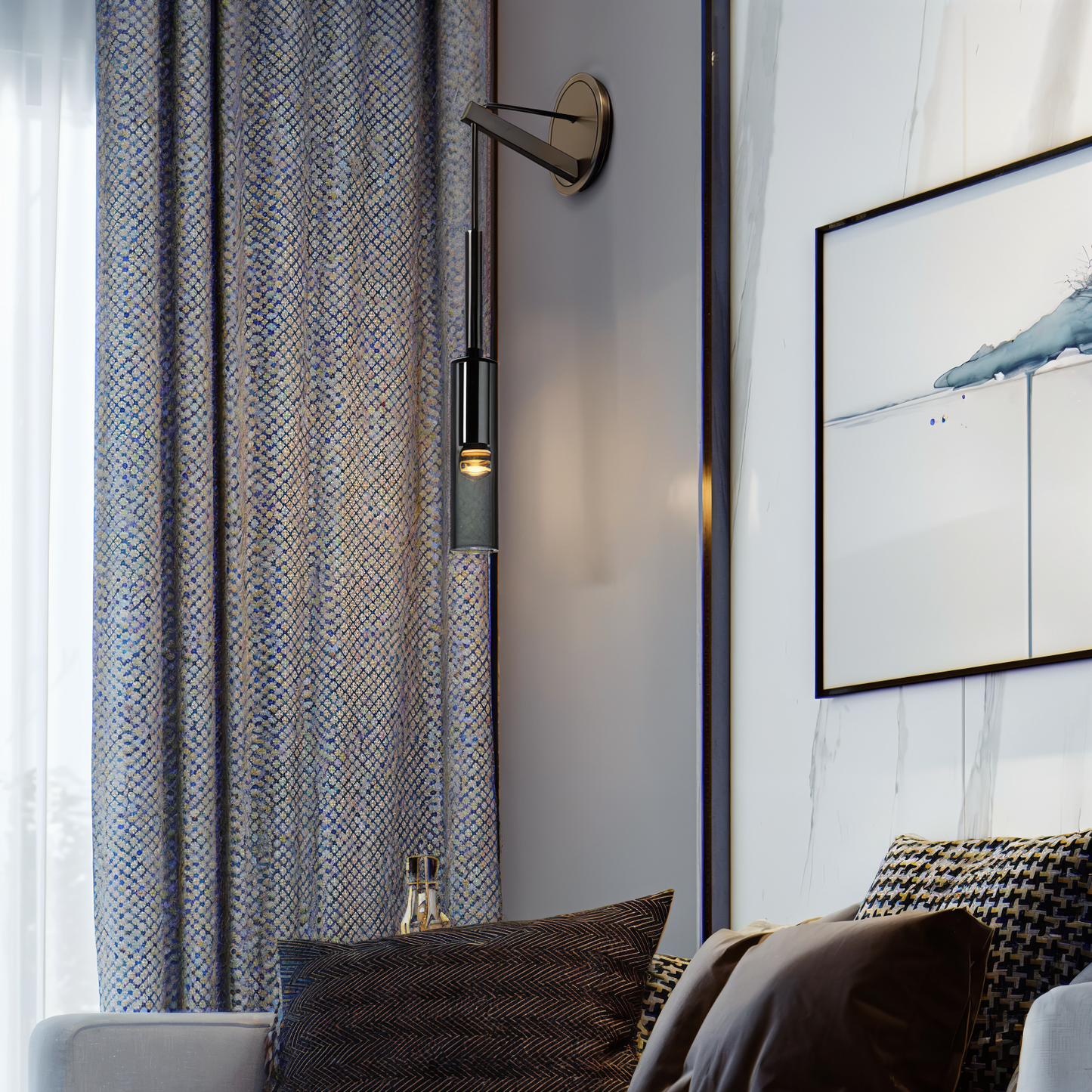 Minimalistische Wandleuchte mit Rauchglas – Orvane | Brehn