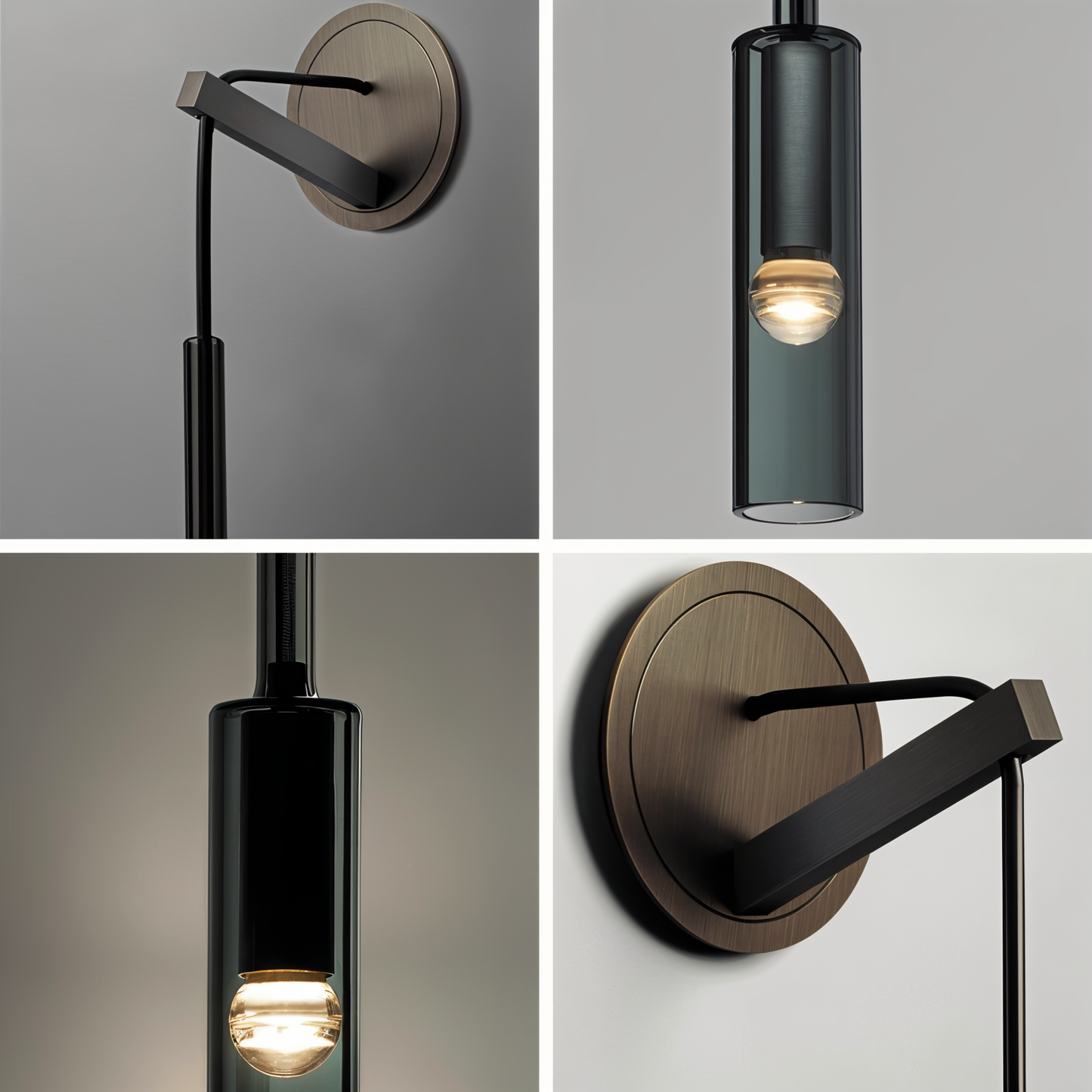 Minimalistische Wandleuchte mit Rauchglas – Orvane | Brehn