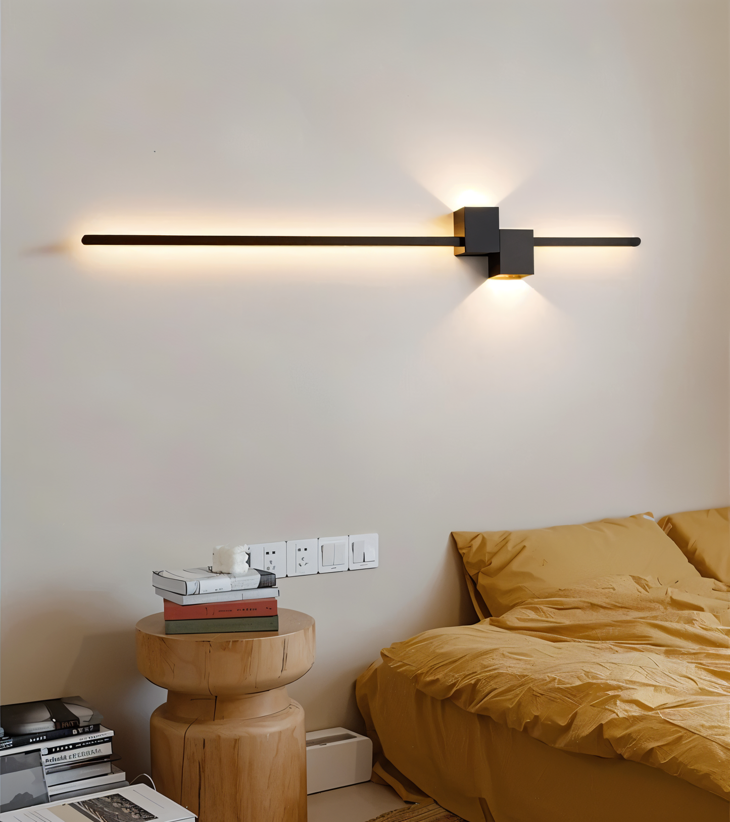 BowLift | The Line Wall Light - Minimalistic Black Long LED Wall Lighting