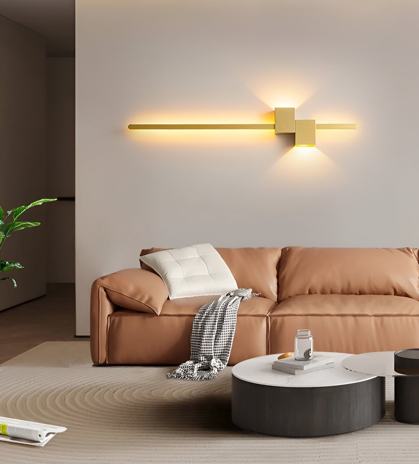 Brehn | The Line Wandleuchte - Minimalistische Schwarze Lange LED Wandbeleuchtung