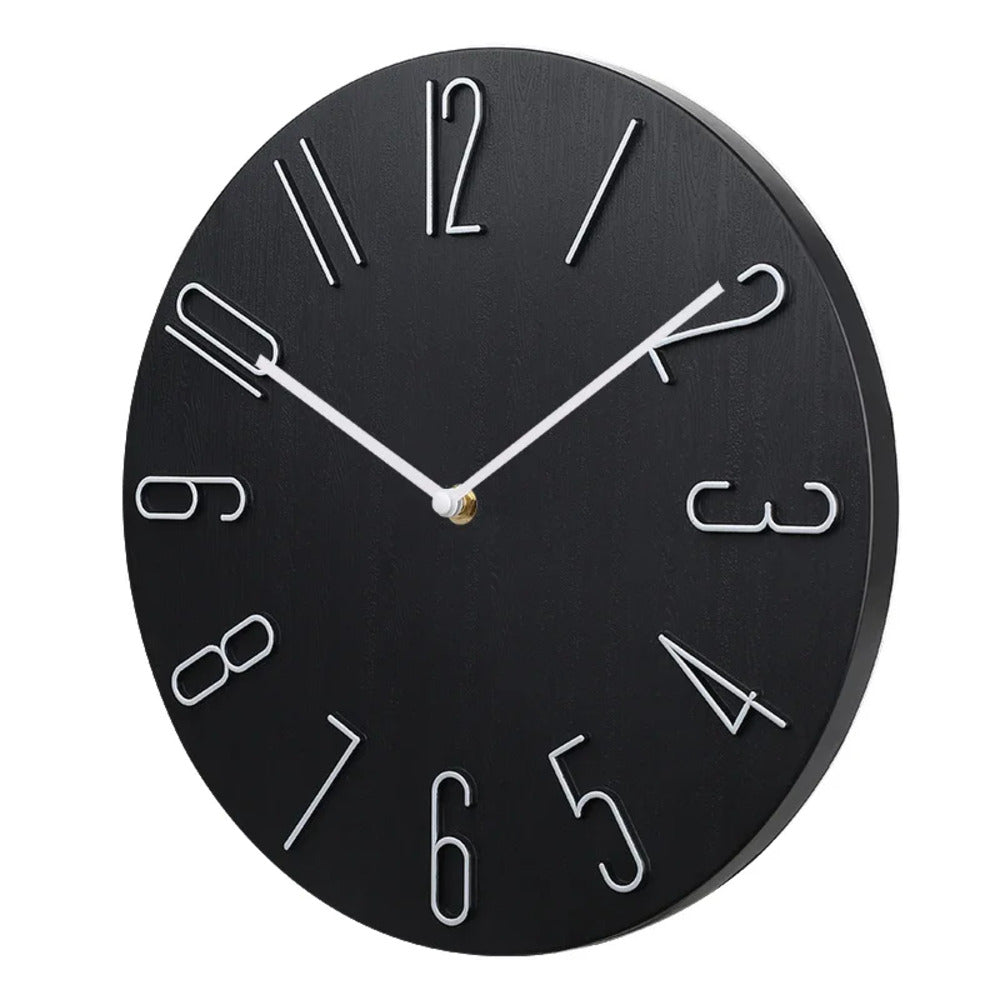 Brehn | Silencio Moderne Stille Wanduhr – Minimalistisches Design mit Quarzwerk