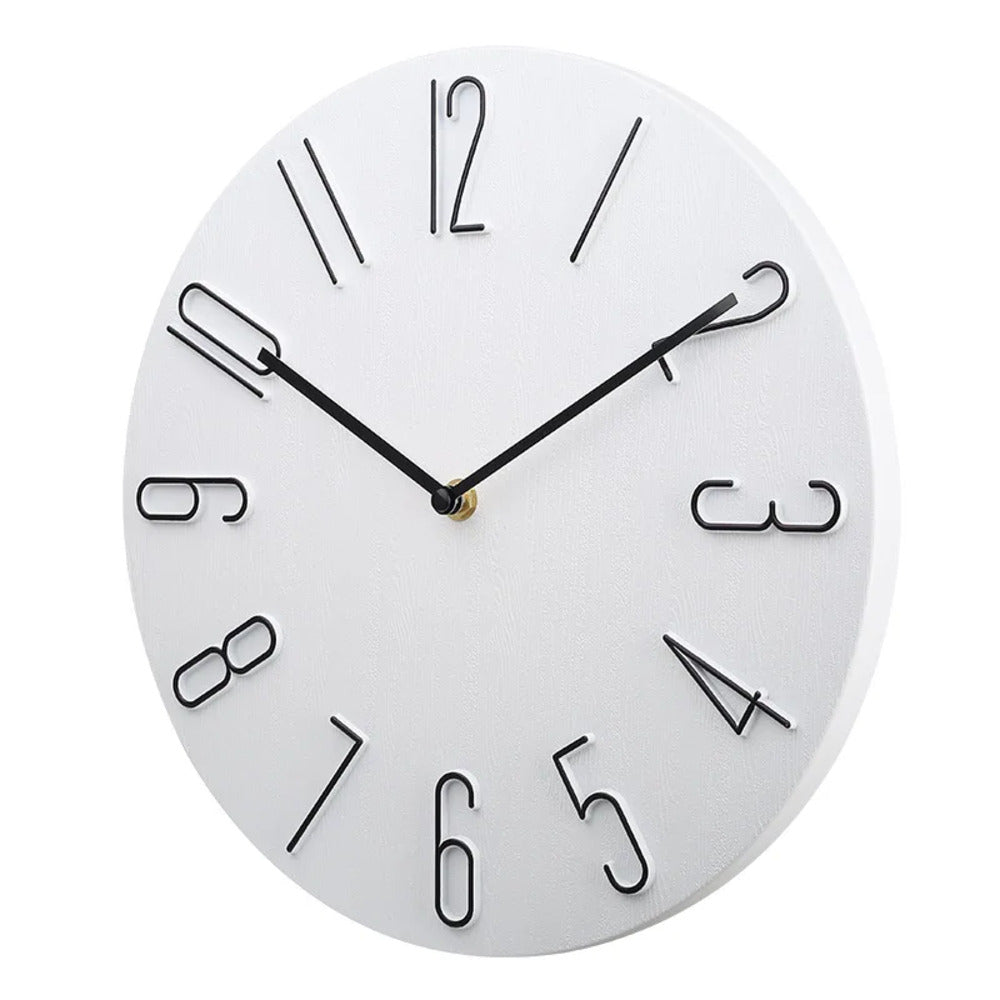 Brehn | Silencio Moderne Stille Wanduhr – Minimalistisches Design mit Quarzwerk