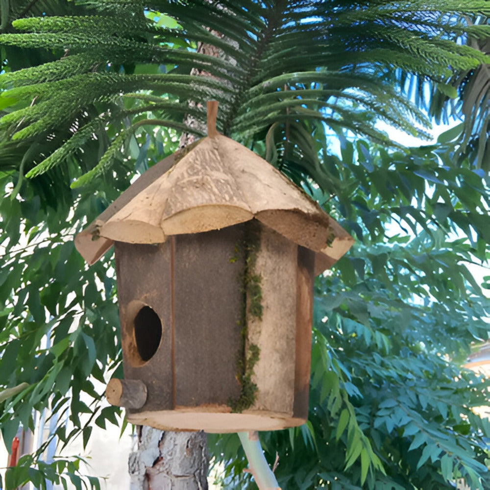 Brehn | Rustikale Holzkolibri-Vogelhaus