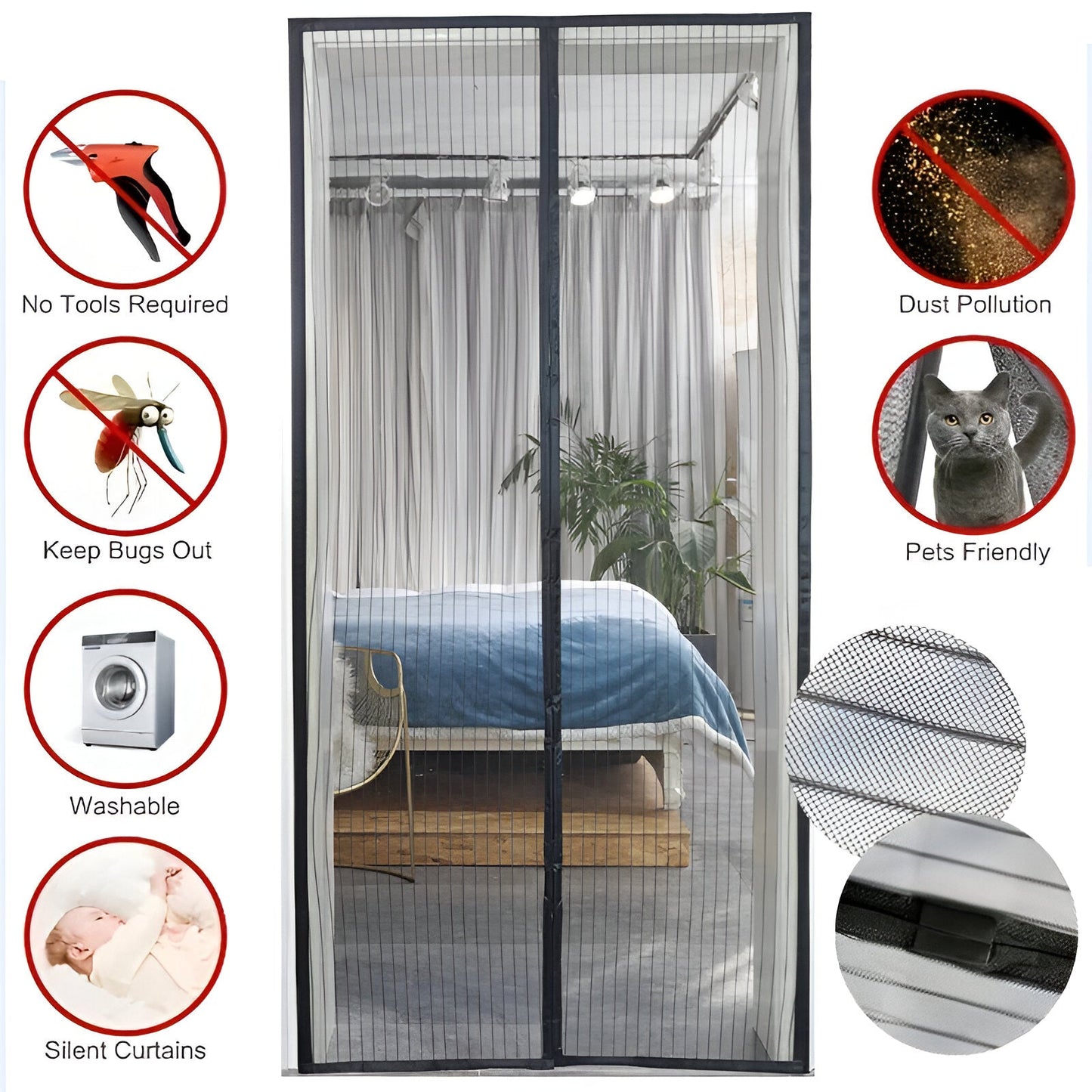 MagniSeal™ Magnetisches Deurnet gegen Insekten | Brehn
