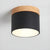 LED-Deckenlampe in Zylinderform – Warmes Licht im Vintage-Industriedesign | Mit dekorativem Holzelement | Brehn