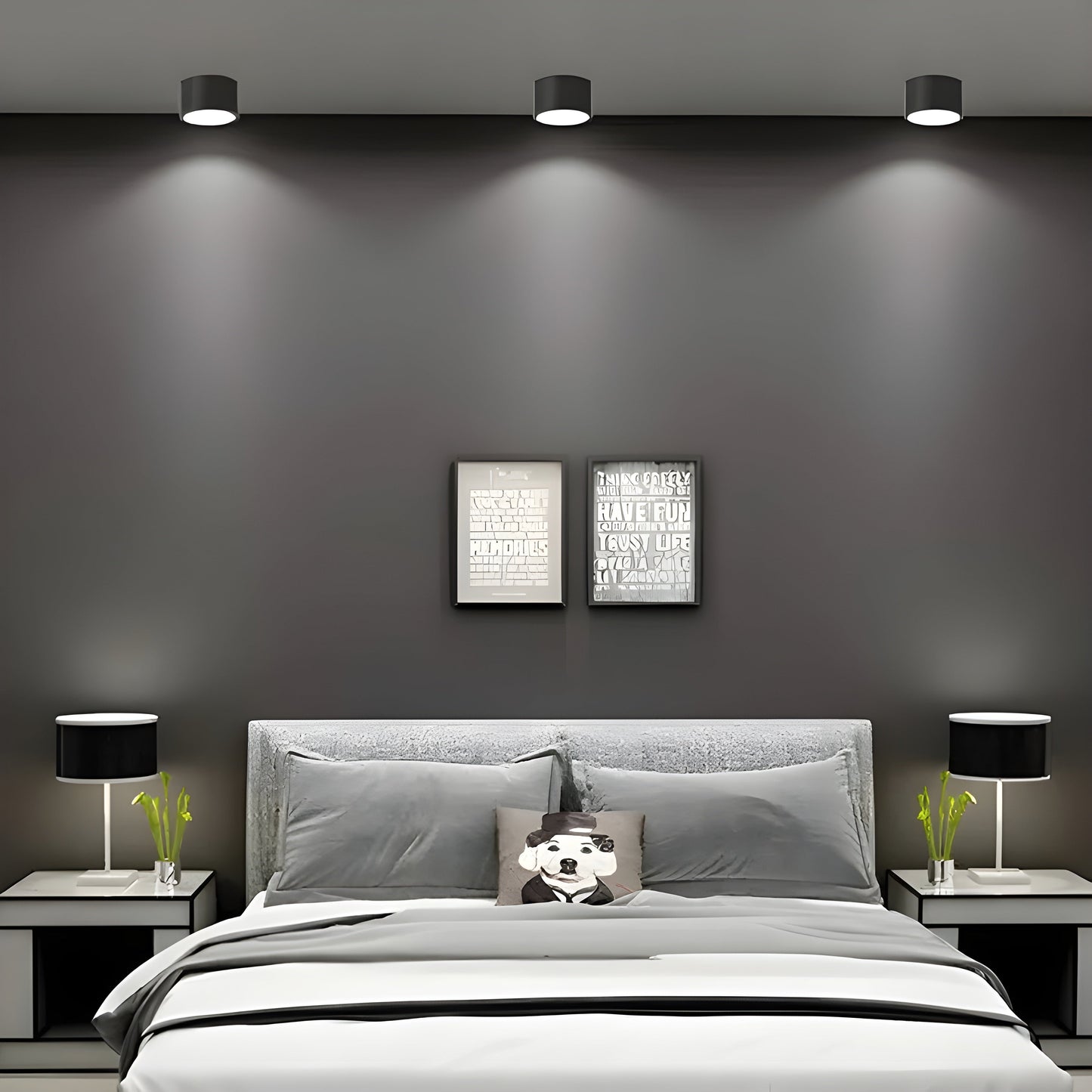 LED-Deckenlampe in Zylinderform – Warmes Licht im Vintage-Industriedesign | Mit dekorativem Holzelement | Brehn