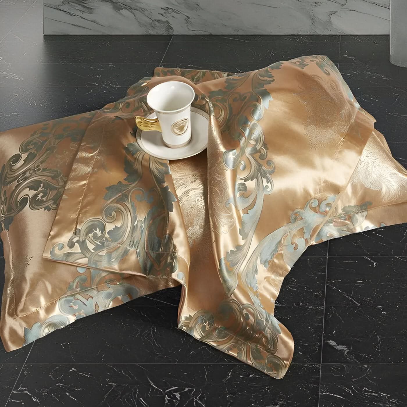 SILKLOFT – Elegantes Satin-Jacquard-Bettwäscheset