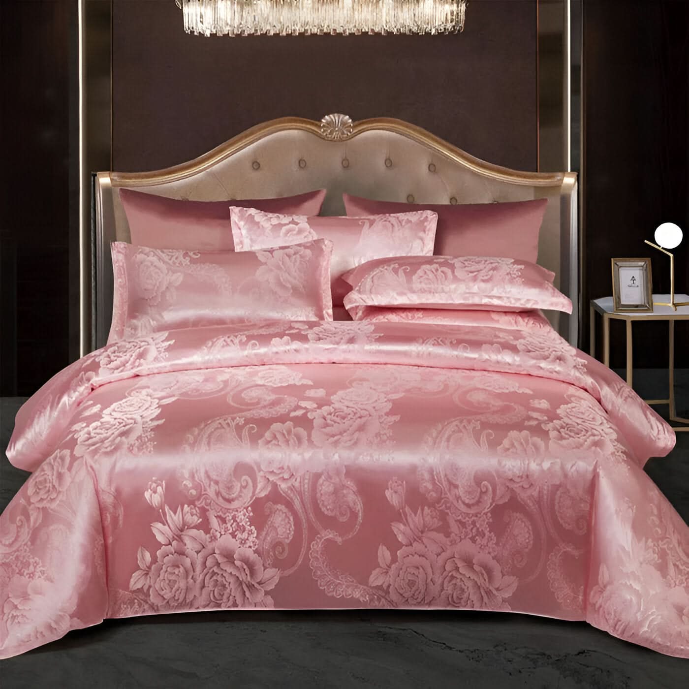 SILKLOFT – Elegantes Satin-Jacquard-Bettwäscheset
