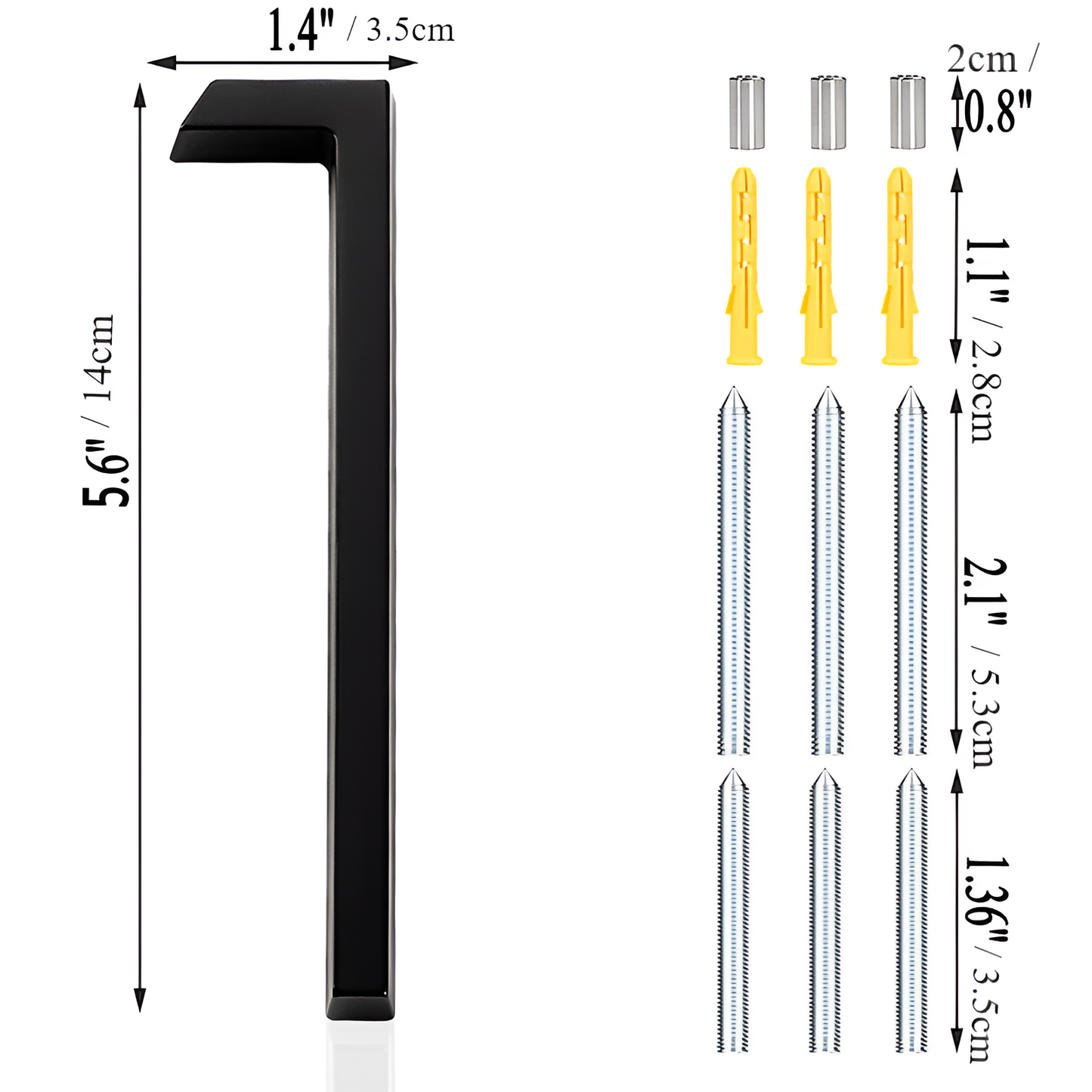 Brehn | Schwarz Ganz Hausnummer  -  Hausnummer Modern  -  Hausnummer Schild