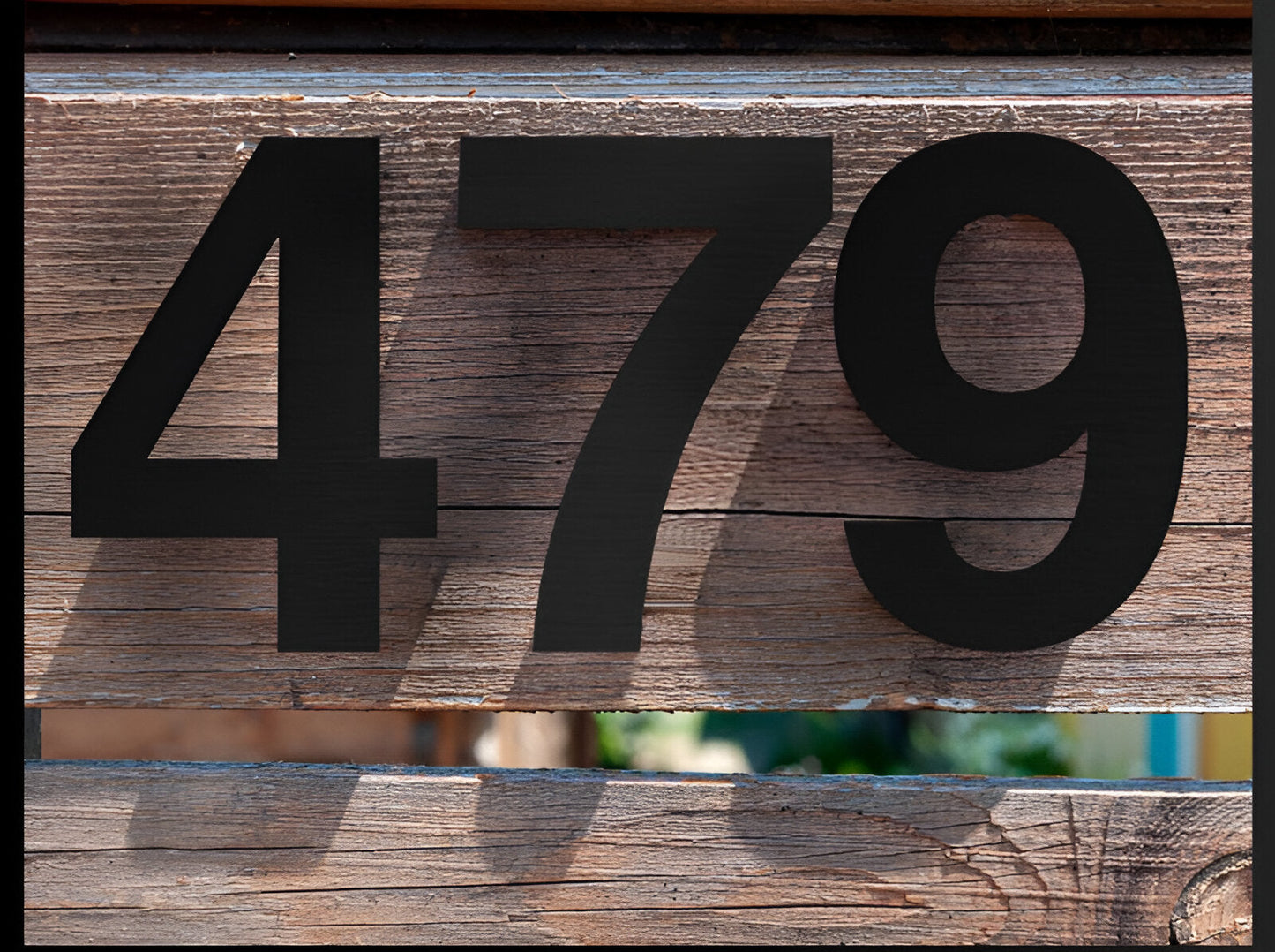 Brehn | Schwarz Ganz Hausnummer  -  Hausnummer Modern  -  Hausnummer Schild