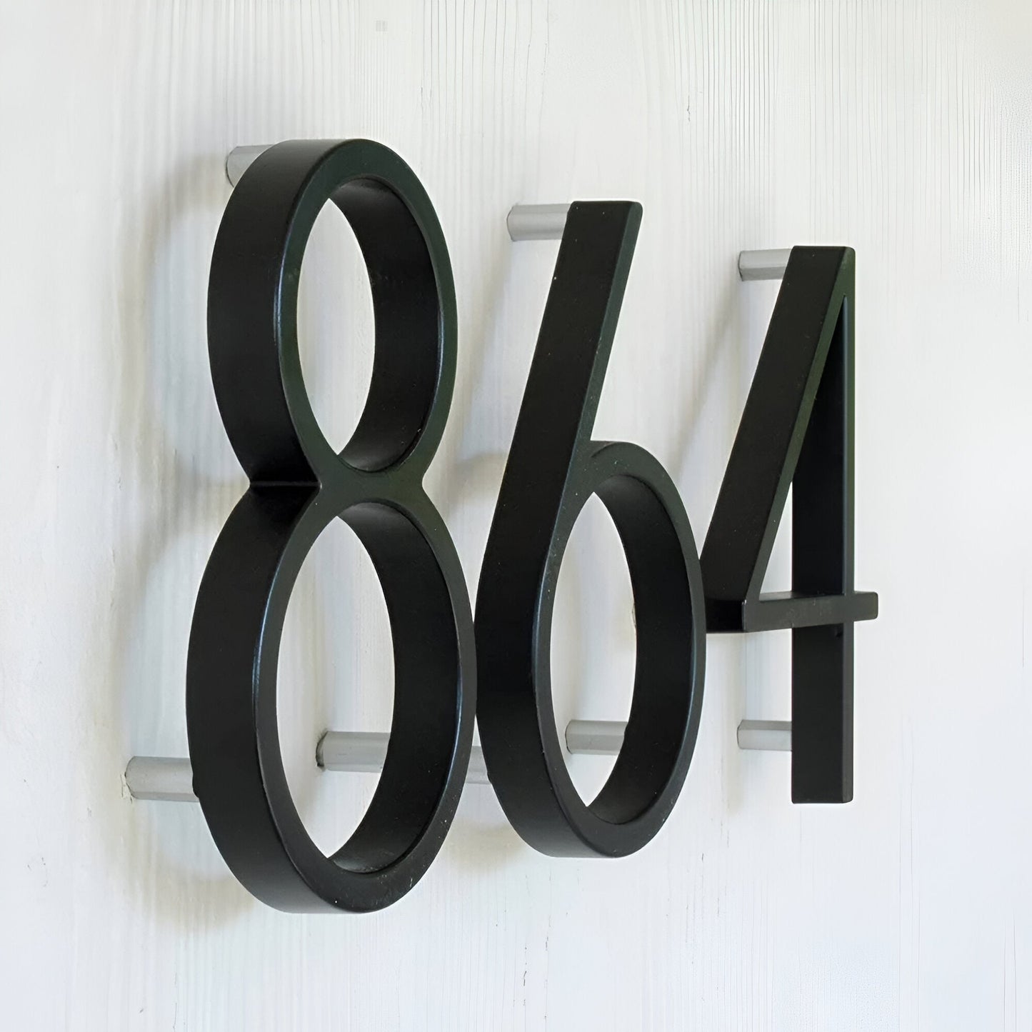 Brehn | Schwarz Ganz Hausnummer  -  Hausnummer Modern  -  Hausnummer Schild