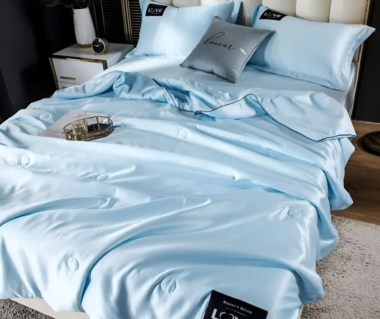 FLUFFINA – Premium-Satin-Seiden-Bettwäsche