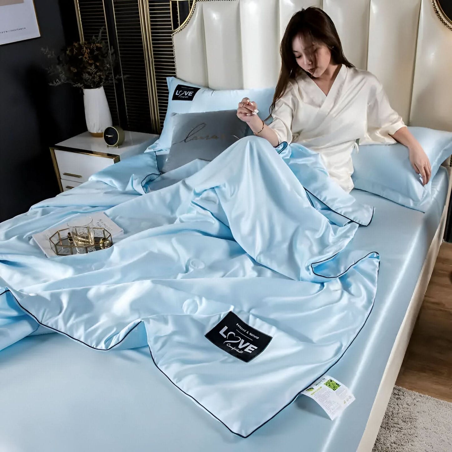 FLUFFINA – Premium-Satin-Seiden-Bettwäsche