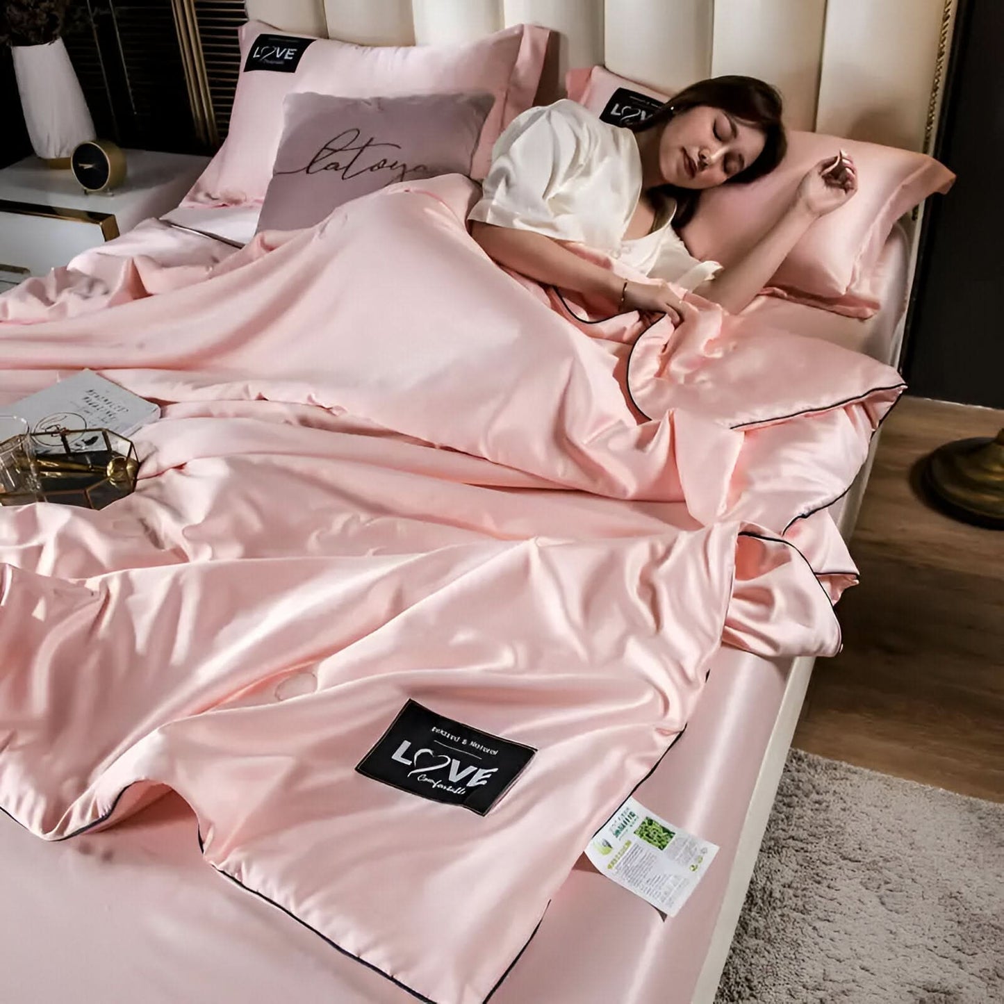 FLUFFINA – Premium-Satin-Seiden-Bettwäsche