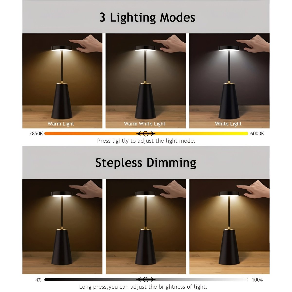 Brehn | AuraTouch - kabellampe - elegantes design - touchsteuerung