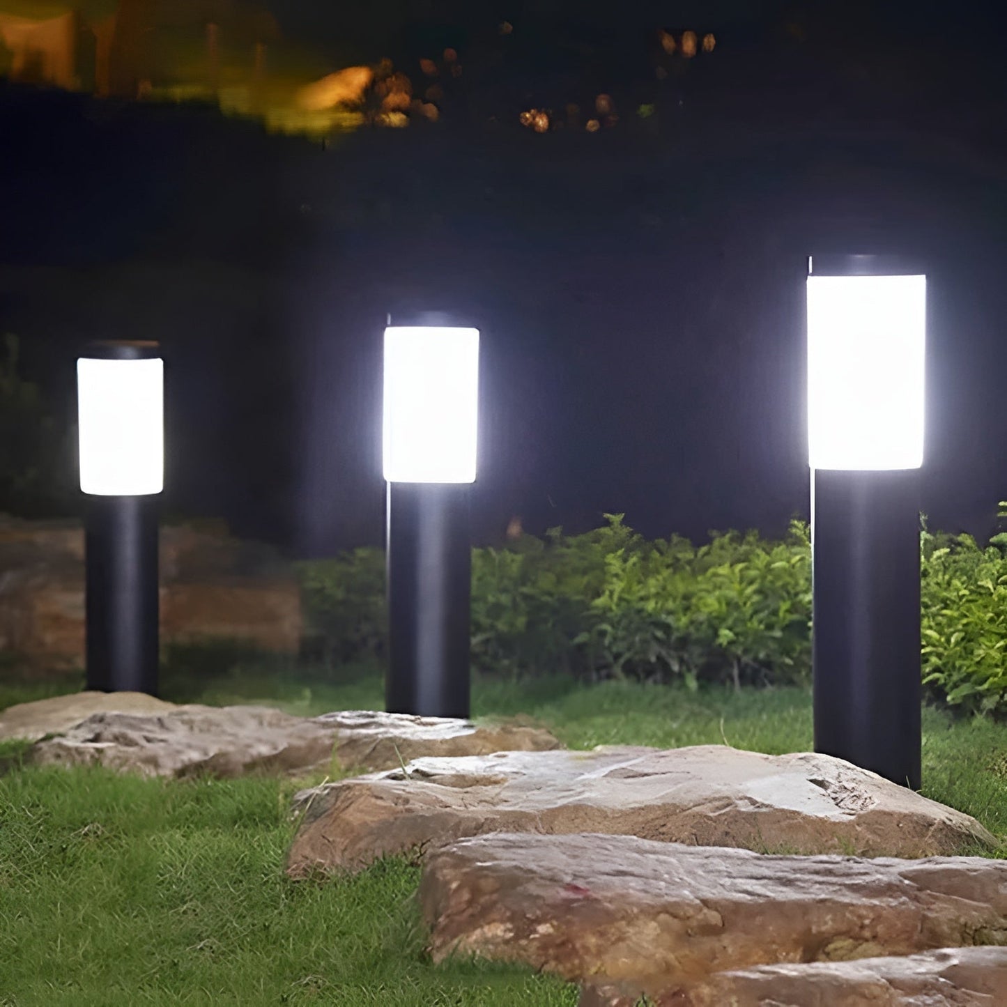 Brehn | SolarShimmer - Edelstahl-Solar-Post-Leuchten Außenlampe