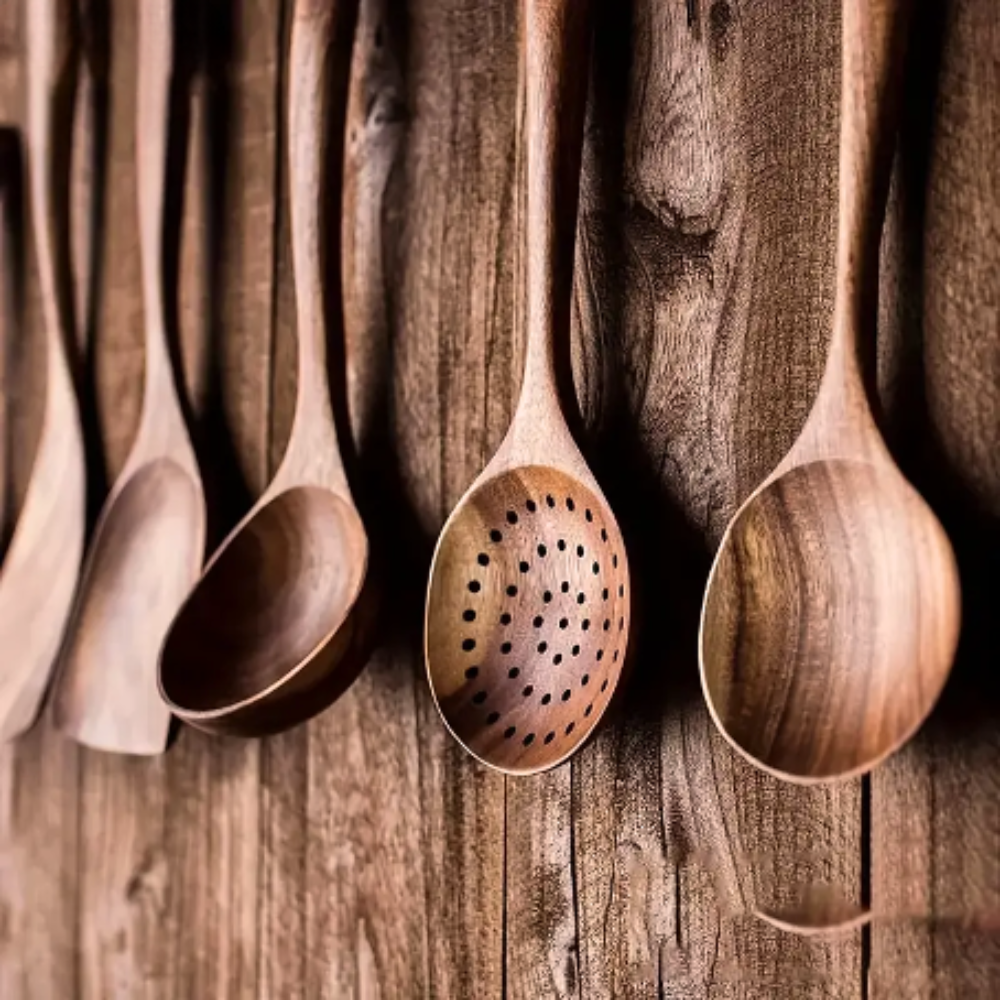 Brehn | Luxus Holz Küchenutensilien Set - Für ein elegantes Kocherlebnis