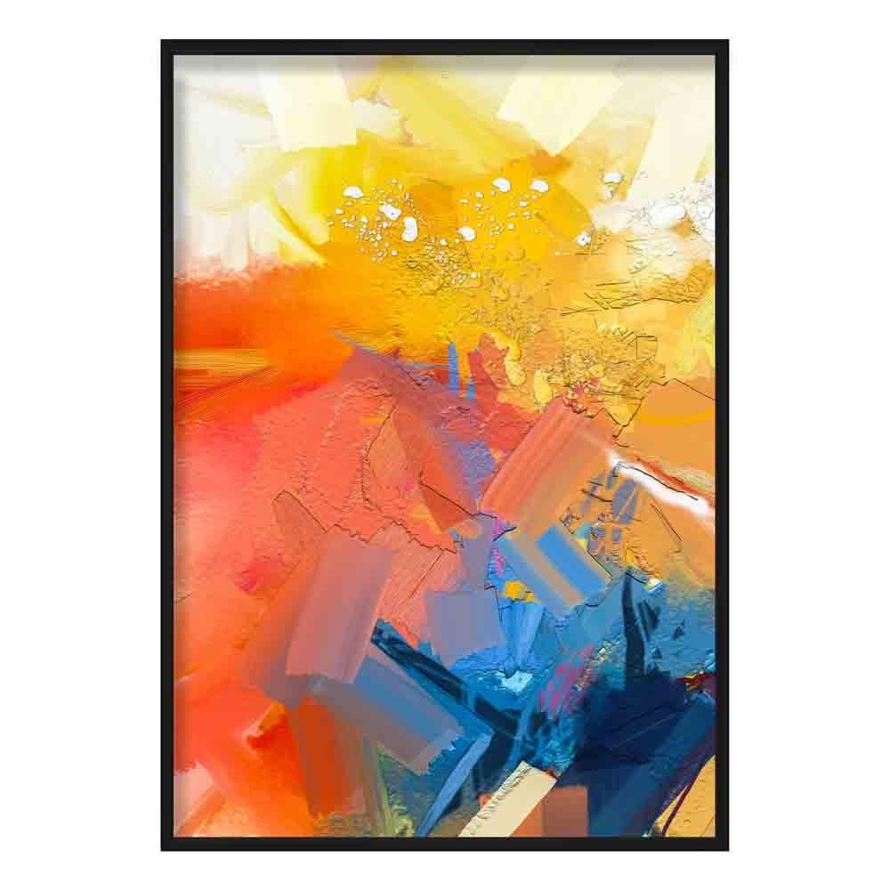 Abstraktes farbenfrohes Graffiti in Pink und Orange Nr. 1 Kunstdruck