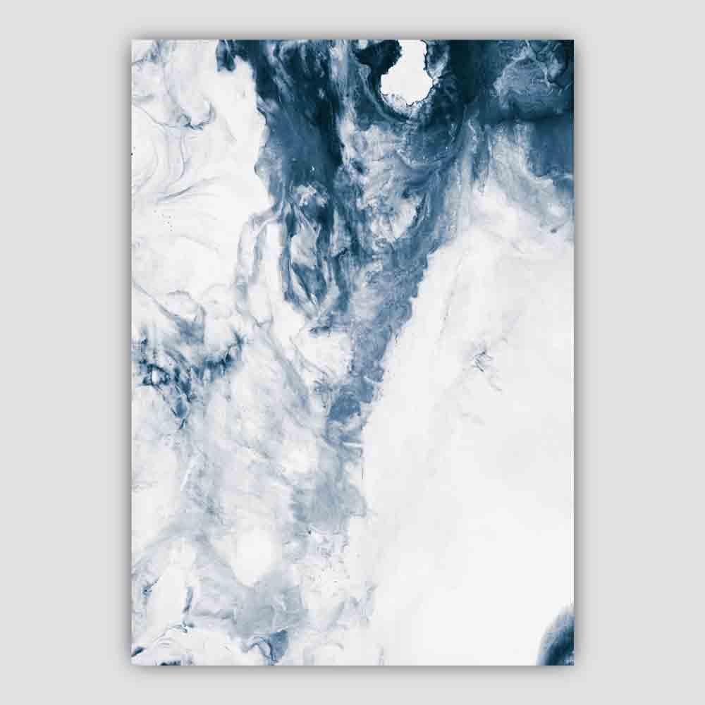 Abstraktes Gemälde „Flüssigkeit des Ozeans“ Kunstdruck Nr. 1