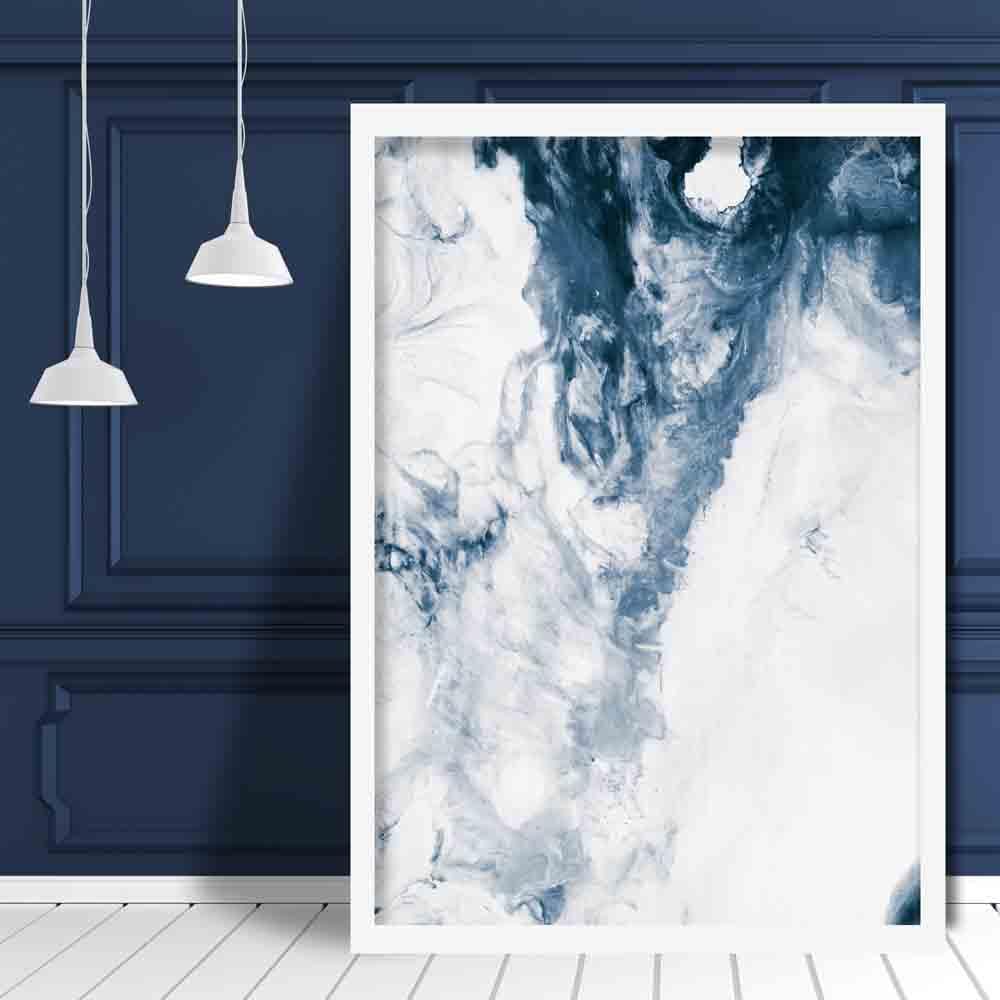 Abstraktes Gemälde „Flüssigkeit des Ozeans“ Kunstdruck Nr. 1
