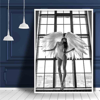 Engel im Fenster – Kunstdruck