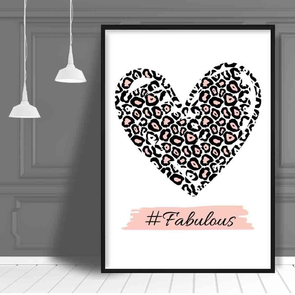 #Fabelhaftes Poster mit rosa Leopardenmuster