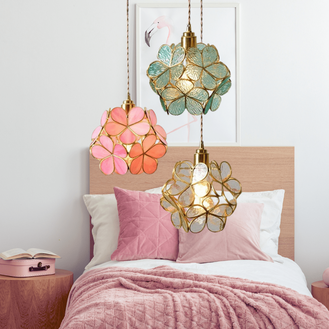Brehn | Moderne Blumenform Glas LED Pendelleuchte