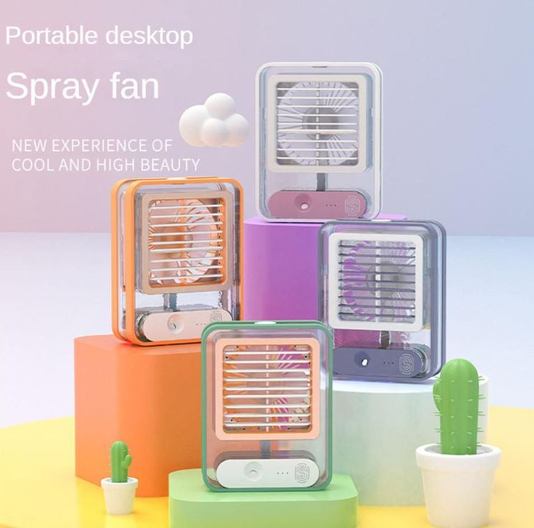 Wassergekühlter Schreibtischventilator mit Luftbefeuchtungsspray - Verschiedene Farben | Brehn