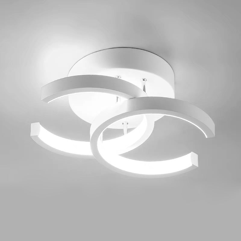 Deckenleuchte mit LED-Beleuchtung, schwarzem Metallrahmen