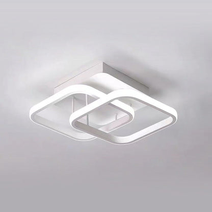 Deckenleuchte mit LED-Beleuchtung, schwarzem Metallrahmen