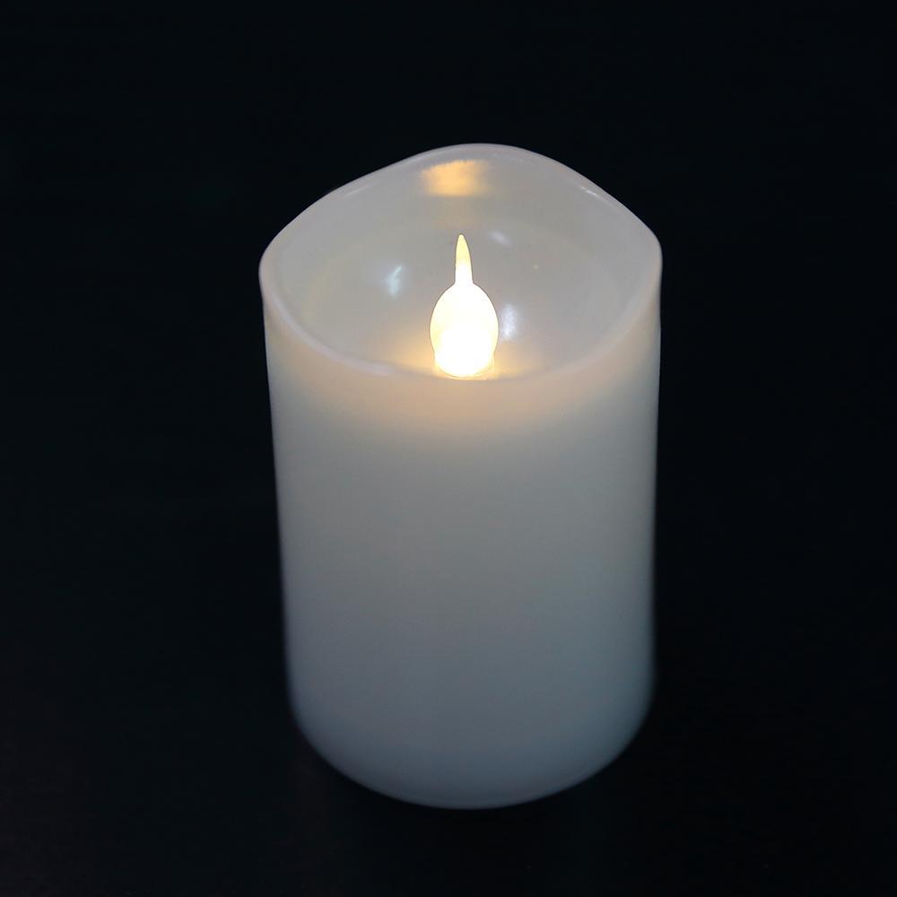 LED-Kerze aus Kunststoff 6 Stk. in weiß (5,0 x 7,4 cm.) | Brehn