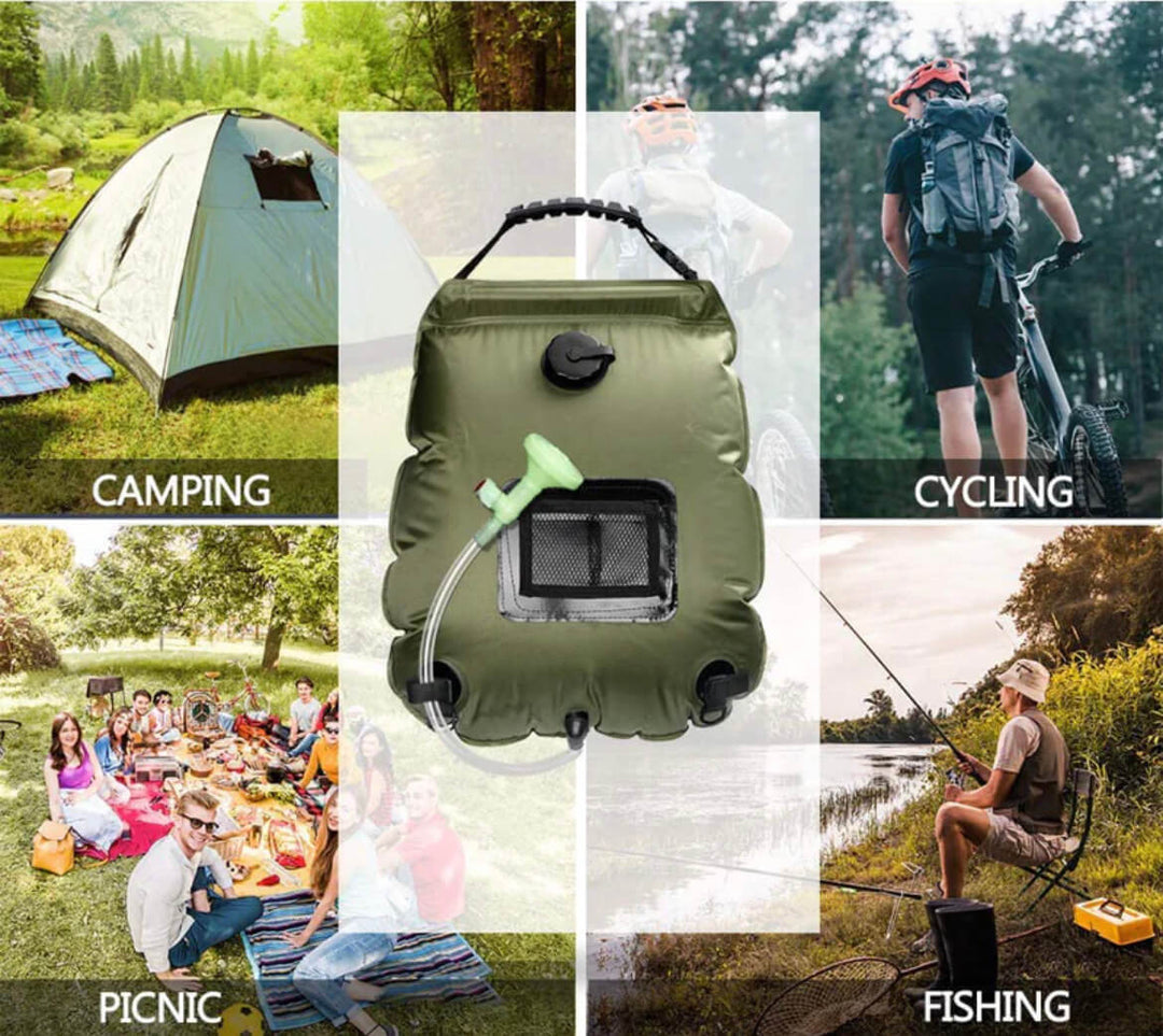 ZonFlow Faltbare Outdoor-Duschbeutel – 20L Solarheizung | Brehn