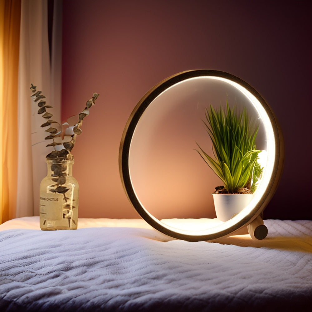 Minimalistische dimmbare Tischlampe - EclipseAura Lampe | Brehn