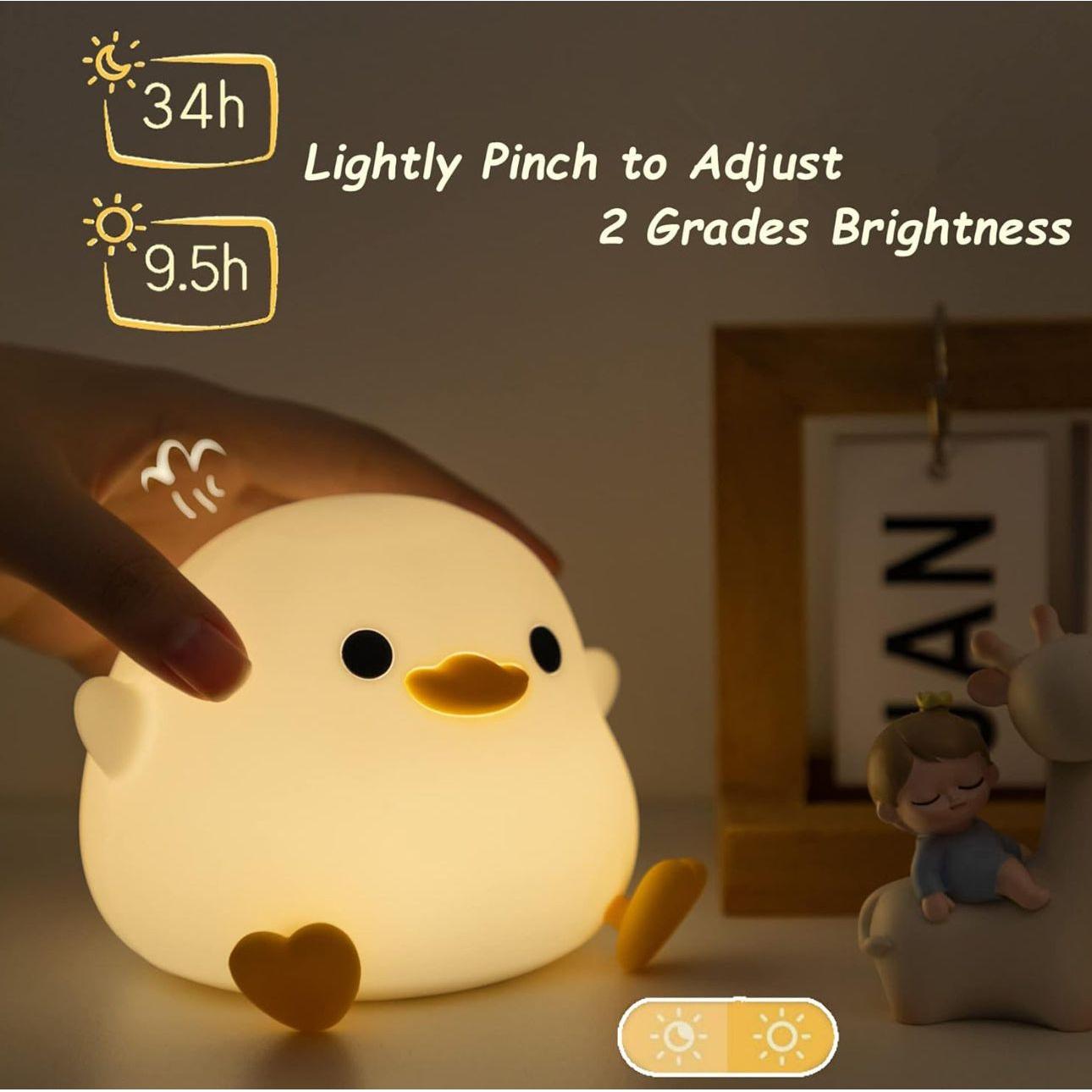 DuckieDream Light - Automatische Enten Silikon Nachttischlampe | Brehn