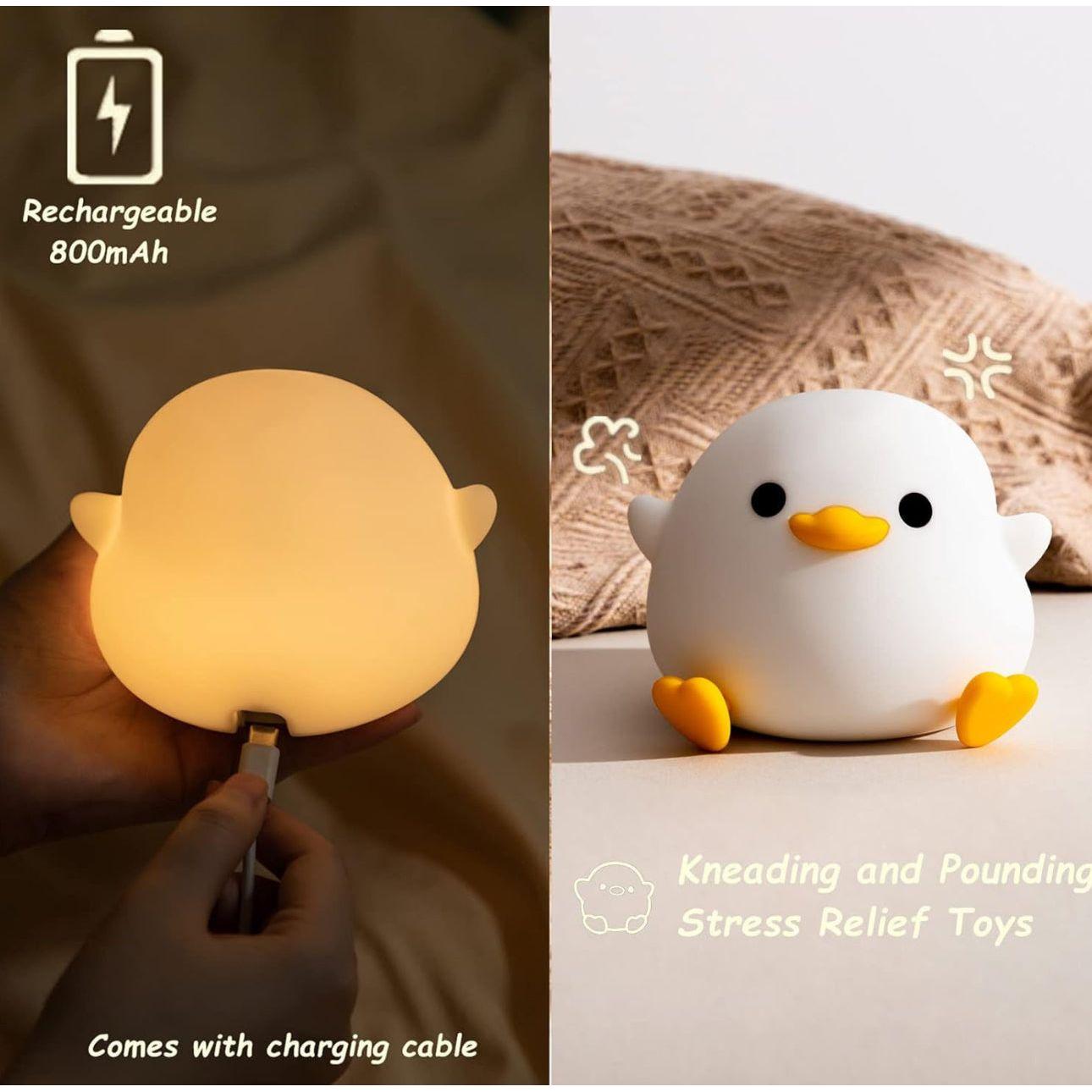 DuckieDream Light - Automatische Enten Silikon Nachttischlampe | Brehn