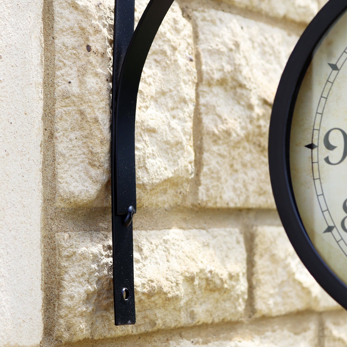 Brehn | Black  Double Sided Railway Outdoor Clock