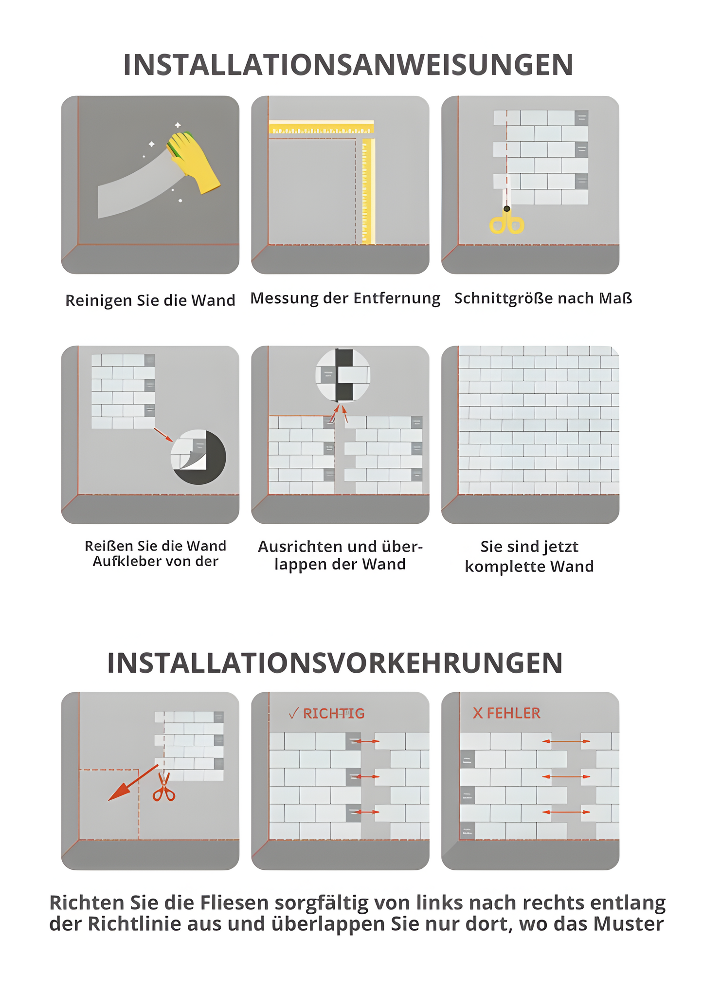 Brehn | Wandzauber 3D Wandfliesen Selbstklebend | Ohne Bohren & Wasserfest | Modernes Design
