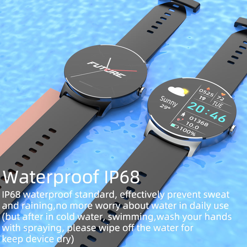 Brehn | BCKS02 Blutzucker messen Blutsauerstoff Blutdruck Herzfrequenz Bluetooth Smartwatch