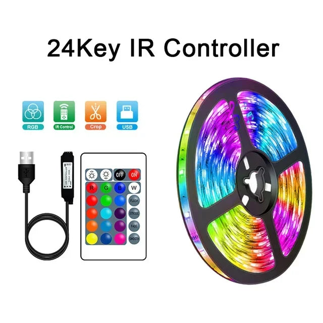 USB LED STRIPE MIT FARBWECHSEL - RGB LICHT FÜR RAUMDEKORATION & TV-HINTERGRUNDBELEUCHTUNG | Brehn