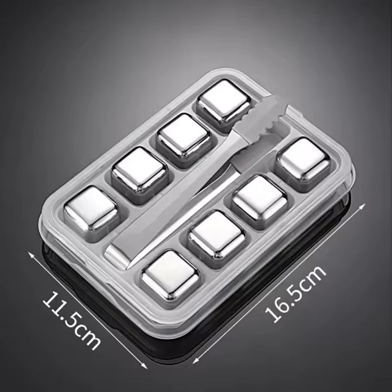 Brehn | Edelstahl Quadratische Metall-Eiswürfelform