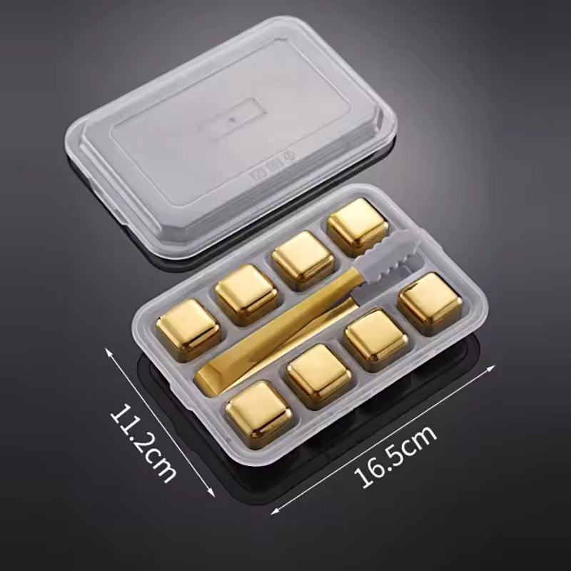 Brehn | Edelstahl Quadratische Metall-Eiswürfelform