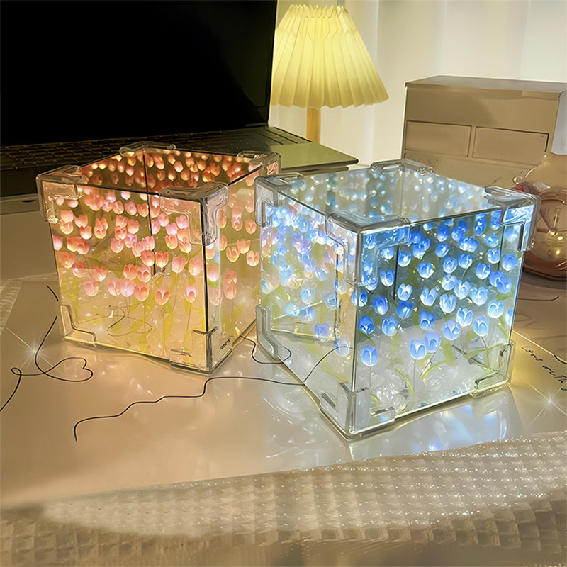 Illuminierte Tulpe Eleganz Spiegel Lampe